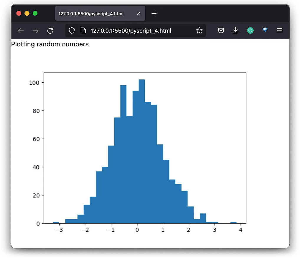 Visualizing with Matplotlib in a Browser